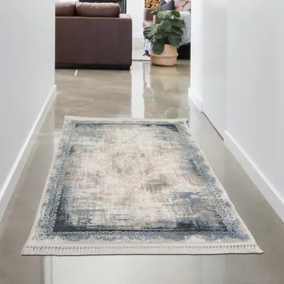 Immagine prodotto di Tappeto orientale in lana - effetto sbiadito - blu Dimensioni - 80x150 cm