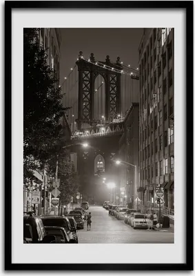 Produktbild von Bild - Bilderrahmen - 50 cm x 70 cm - MDF - Rahmen - Wandkunst Manhattan New York