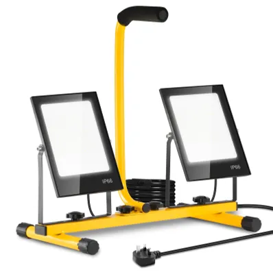 LED-Werklamp 100 W 10000 lm mit Stativ 2 Köpfe IP65