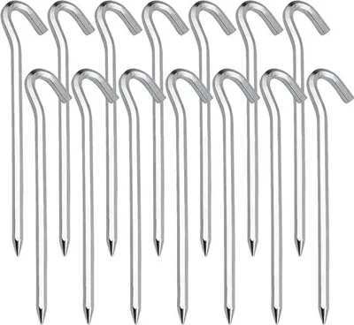 Produktbild von 14 Stück Zeltheringe, Stahl-Zeltheringe, Bodenhaken – ideal für Garten, Campingzelte