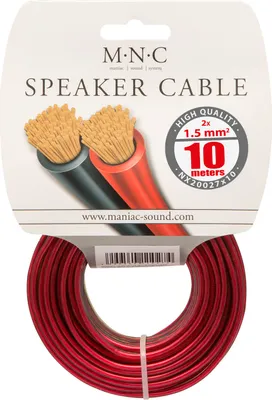 Produktbild von Lautsprecherkabel - Lautsprecherkabel - Audiokabel 10 m - 10 Meter - 2 x 1,5 mm² - NX20027X10