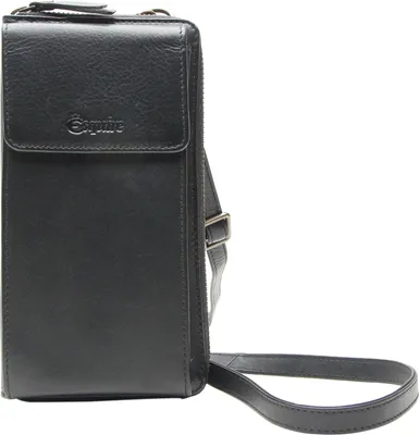 Produktbild von Esquire Leder Geldbörse Handytasche Peru Phone Wallet Bag Black schwarz