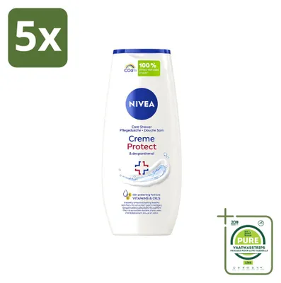 Image de 5 x Gel douche crème NIVEA Protect & Dexpanthenol - 250 ml - Lot de 5 pièces