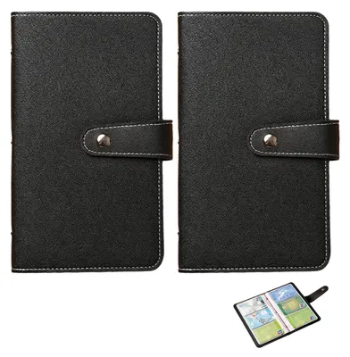 Image de Porte-cartes pour 96 cartes, 2 pièces, en simili cuir