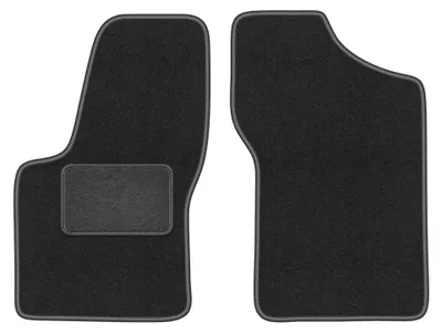 Image de Tapis avant en moquette pour Fiat Seicento 1998-2010 (à hayon) – 2 pièces, gris graphite, sur mesure – Wielganizator LUX