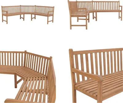 Produktbild von vidaXL Garten Eckbank 185x185x90 cm Massivholz Teak - Eckbank - Eckbänke - Gartenbank - Gartenbänke