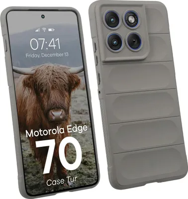 Produktbild von Robuste Handyhülle für Motorola Edge 70, Bizon Case Tur, Hellgrau