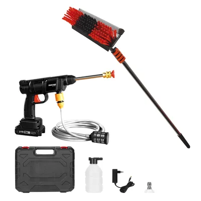 Produktbild von Genius Pressure Druckreiniger inkl. Telescopic Hydrocleaner, Set 18-tlg.Teleskopbürste Flächenreiniger, Garten Reinigungsset