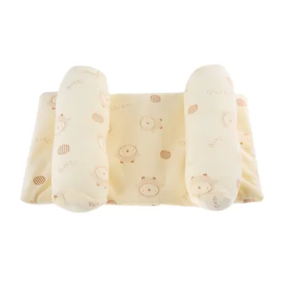 Produktbild von Babykissen, Anti-Roll-Baumwolle, Säuglingsschlaf, verhindert Plattkopfkissen für Neugeborene (gelb)