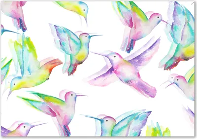 Produktbild von Tulup® Glas-Bild - 100 x 70 - Wandbild aus Glas - Wandkunst - Wandbild hinter gehärtetem Sicherheitsglas - Tiere - Kolibri - Mehrfarbig