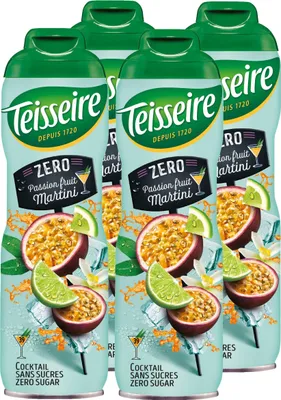 Produktbild von Teisseire Getränke-Sirup Passion Fruit Martini Maracuja 0% 600ml (4er Pack)