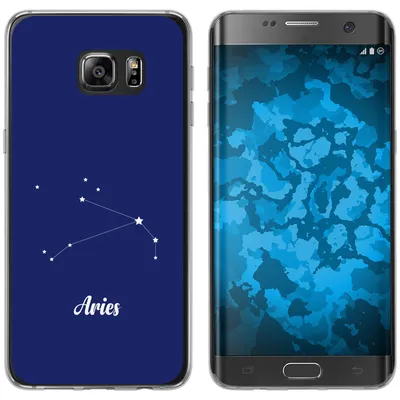Produktbild von PhoneNatic Case kompatibel mit Samsung Galaxy S7 Edge Silikon-Hülle SternzeichenAries M11