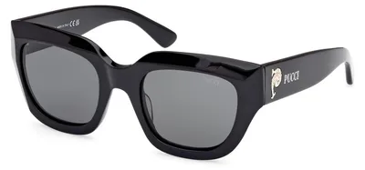 Image de Lunettes de soleil Pucci modèle EP0215, couleur noire brillante, dimensions 51/22/140, pour femmes