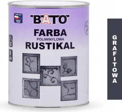 Obrázek produktu pro Polyvinylová barva na kov BATO Rustikal grafit 0,8L