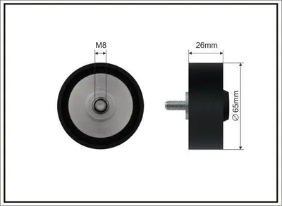 Produktbild von CAFFARO 500542 Umlenkrolle Keilrippenriemen 65mm für BMW 5 Touring (F11) 1 Schrägheck (F20) 3 Touring (F31) 5 Limousine (F10) 3 Limousine (F30, F80)