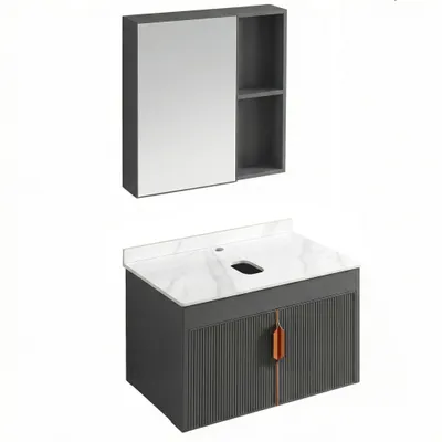 Obrázek produktu pro Sada Koupelnového Nábytku S Pracovní Deskou Rea Top Aa147 Modo 60Cm Šedá