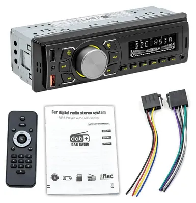 Produktbild von Autoradio 1 DIN DAB+ Digitalradio RDS FM AM mit Bluetooth Freisprecheinrichtung USB SD AUX Fernbedienung 4x60 Watt Ausgangsleistung Kfz Radio Nachrüstradio