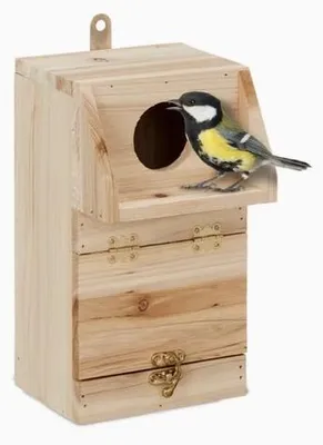 Produktbild von Holzvogelhaus für Gartenvögel 14 x 24,5 x 14 cm, geeignet für Garten und Balkon