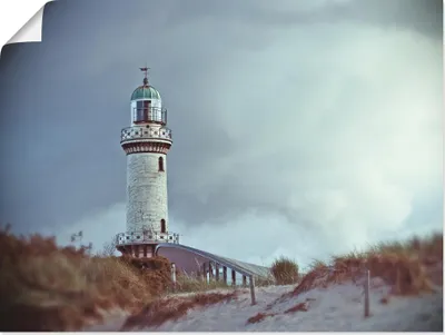 Produktbild von ARTland Poster Der Warnemünder Leuchtturm Größe: 80x60 cm