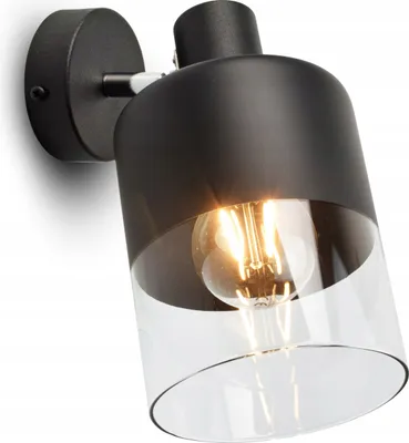 Obrázek produktu pro LUXOLAR - Nástěnná lampa černá E27 60 W - Nástěnné otočné svítidlo do obývacího pokoje, kuchyně - nástěnné osvětlení, moderní design