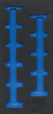 Produktbild von BGS 4058-1 1/3 Werkstattwageneinlage, leer für: Steckschlüsseleinsätze 10 (3/8), 6-kant, tief, 8-19 mm