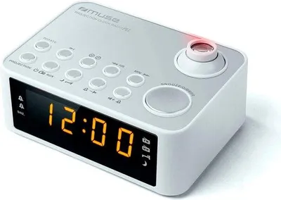 Zdjęcie produktu dla Białe radiobudzik z wyświetlaczem czasu