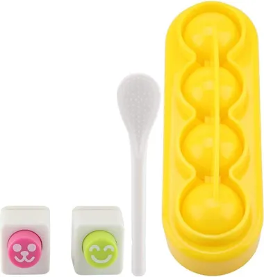 Produktbild von DIY Kleine Rijstbal Formen - Sushi Machen - Lebensmittelsichere PP Materialien - Handwerk Rijstrolle mit Löffel für Zuhause und Kindermahlzeiten