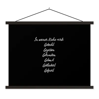 Produktbild von MuchoWow® Textilposter Zitate - Sprichwörter - Koch - Koch 60x45 cm mit schwarzem Rahmen - Poster Schlafzimmer