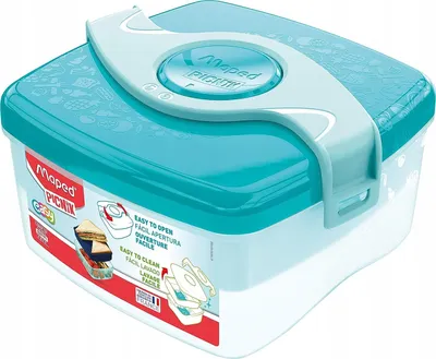 Produktbild von Maped Lunchbox Brotdose 1400ml Blau BPA-frei mit Trennwand