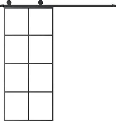 Obrázok produktu pre vidaXL Posuvné dvere s kovaním 90x205 cm ESG sklo a hliník