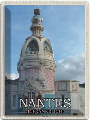 Produktbild von vianmo Blechschild 40x30 cm Nantes Frankreich Tour Lu Abenteuer Reisen Urlaub