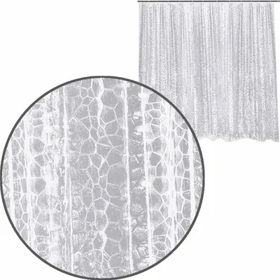 Produktbild von SEPIO Duschvorhang 180x200 cm mit Wellenmuster , Wasserdichter Duschrollo aus Stoff PEVA mit Dauerhaftem Muster, für Badezimmer