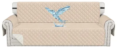 Immagine prodotto di Copertura per divano, 4 posti, impermeabile, resistente ai graffi, antiscivolo, con braccioli, color beige