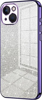 Immagine prodotto di Per iPhone 13 Custodia per telefono in polvere glitterata a gradi (viola)