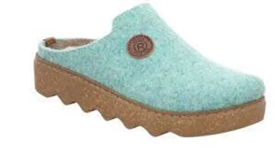 Produktbild von Rohde Damen Pantoffel Hausschuh Filz Plateausohle lose Einlagen Foggia-D 6120, Größe:37 EU, Farbe:Grün