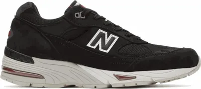 Produktbild von New Balance M991NKR Wildleder-Mesh Schuhe Schwarz-Rot-Grau mit ABZORB-Dämpfung