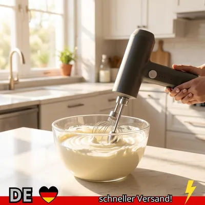Produktbild von Akku Mixer Schneebesen Teigrührer Automatik 3 Geschwindigkeiten