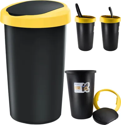 Produktbild von Abfalleimer COMPACTA R NRAB25 - hellgelb/schwarz