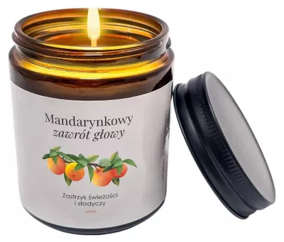 Produktbild von Sojawachs-Kerze. Mandarine