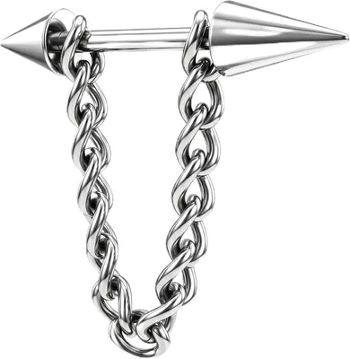 Productafbeelding van Titanium oorbellen, 16 gauge, 10 mm lang, lichtgewicht, hypoallergeen, geschikt voor oor piercings