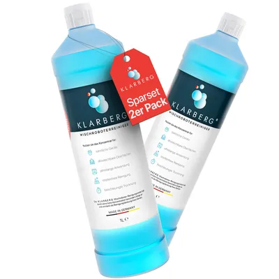 Produktbild von KLARBERG® 2x1L Bodenreiniger Wischroboter Reinigungsmittel Konzentrat 1:200 I Frischer Duft mit unserem Reinigungsmittel für Saugwischer