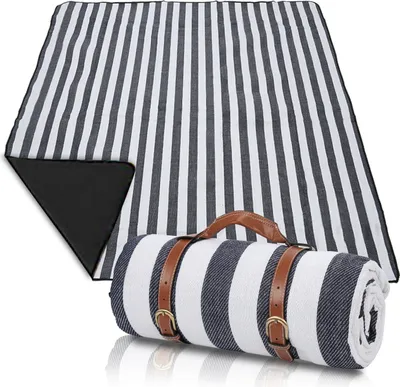 Immagine prodotto di TolleTour Coperta da picnic Coperte Impermeabile da picnic XXL Coperta da campeggio PortatilePoliuretanoSupporto Coperta da spiaggia Blu