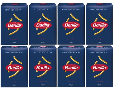 Image de Barilla Maccheroni n° 44 Pâtes à la semoule de blé dur 500g paquet de 8