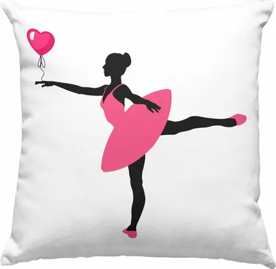 Produktbild von Trendation - Ballett Ballerina Deko-Kissen mit Füllung 40x40 Mädchen Geschenk Lehrer Frauen Balett Geschenkidee  Deko-Kissen mit Füllung 40x40 (Blau)