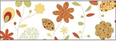 Produktbild von Transparentpapier 115g/qm A4 VE=25 Blatt Landhausblumen orange/grün