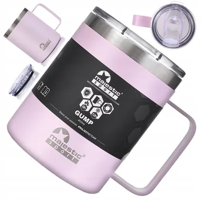 Produktbild von Majestic Sport Gump Thermobecher für Kaffee Tee mit Griff 400ml