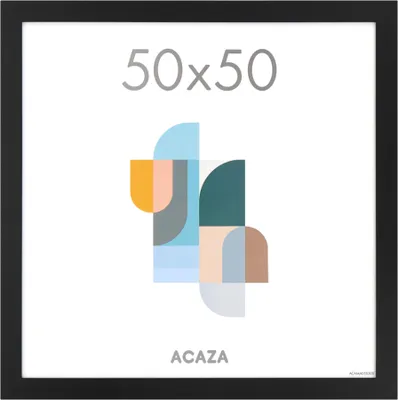 Produktbild von ACAZA Bilderrahmen - Fotorahmen - Wechselrahmen - 50x50 cm - MDF - Schwarz