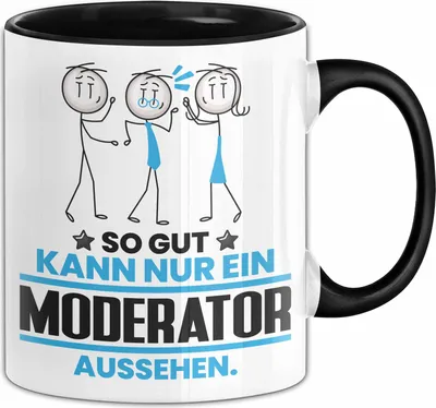 Produktbild von Moderator Geschenk Tasse So Gut Kann Nur Ein Moderator Aussehen Geschenkidee Kaffee-Becher (Schwarz)