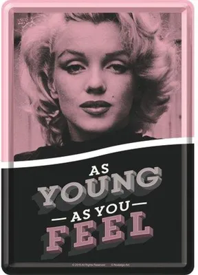 Produktbild von Nostalgic-Art - Blechpostkarte - Celebrities - Marilyn - As Young As You Feel