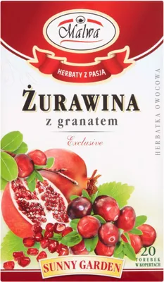Immagine prodotto di Tè al mirtillo rosso e melograno 20*2g MALWA